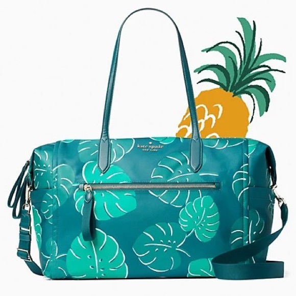 kate spade Bags Kate Spade Chelsea Monstera Leaves Weekender Poshmark